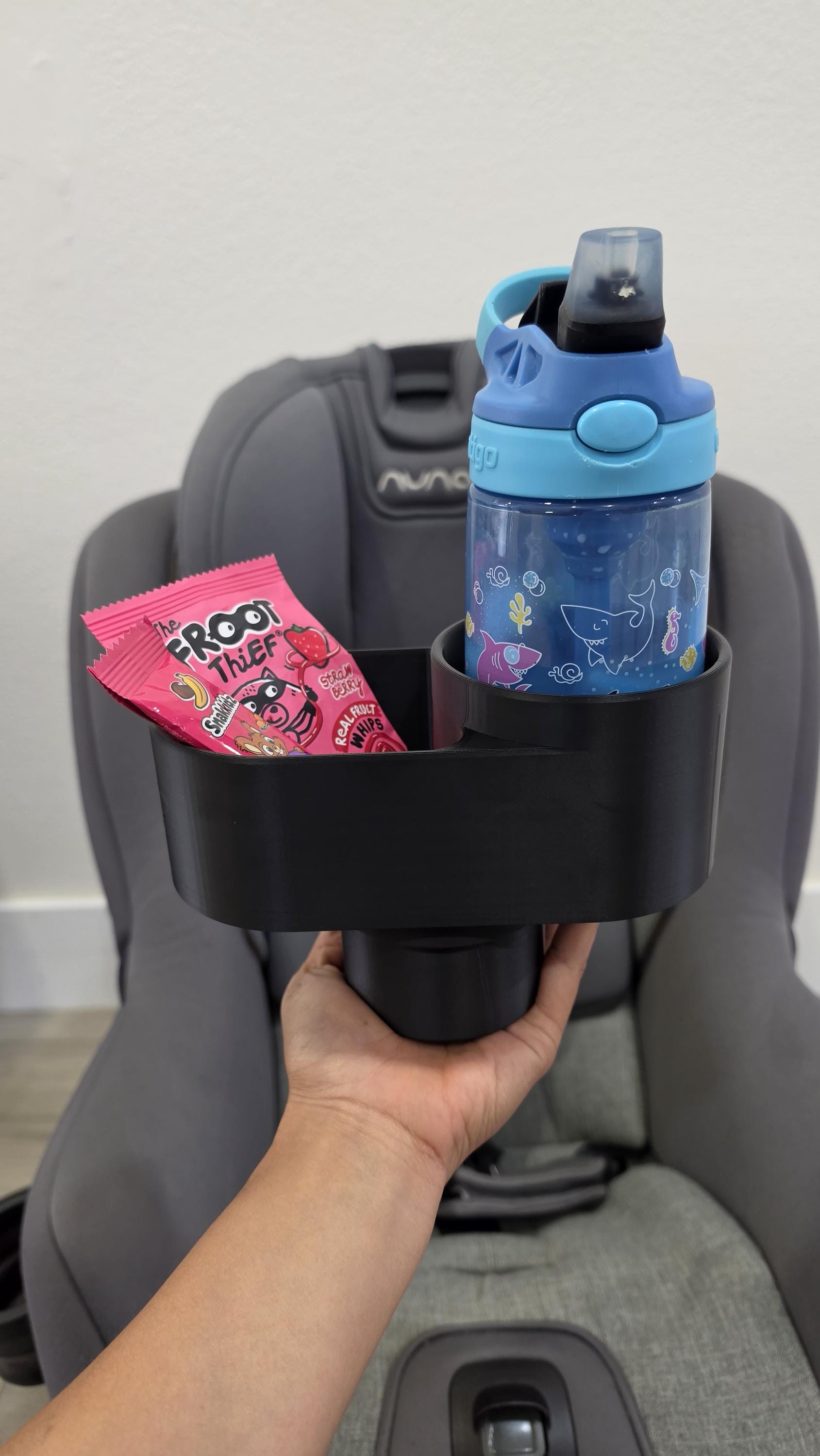 Nuna EXEC Cup Holder Upgrade | Raised Cup Holder Insert | Snack & Drink Holder