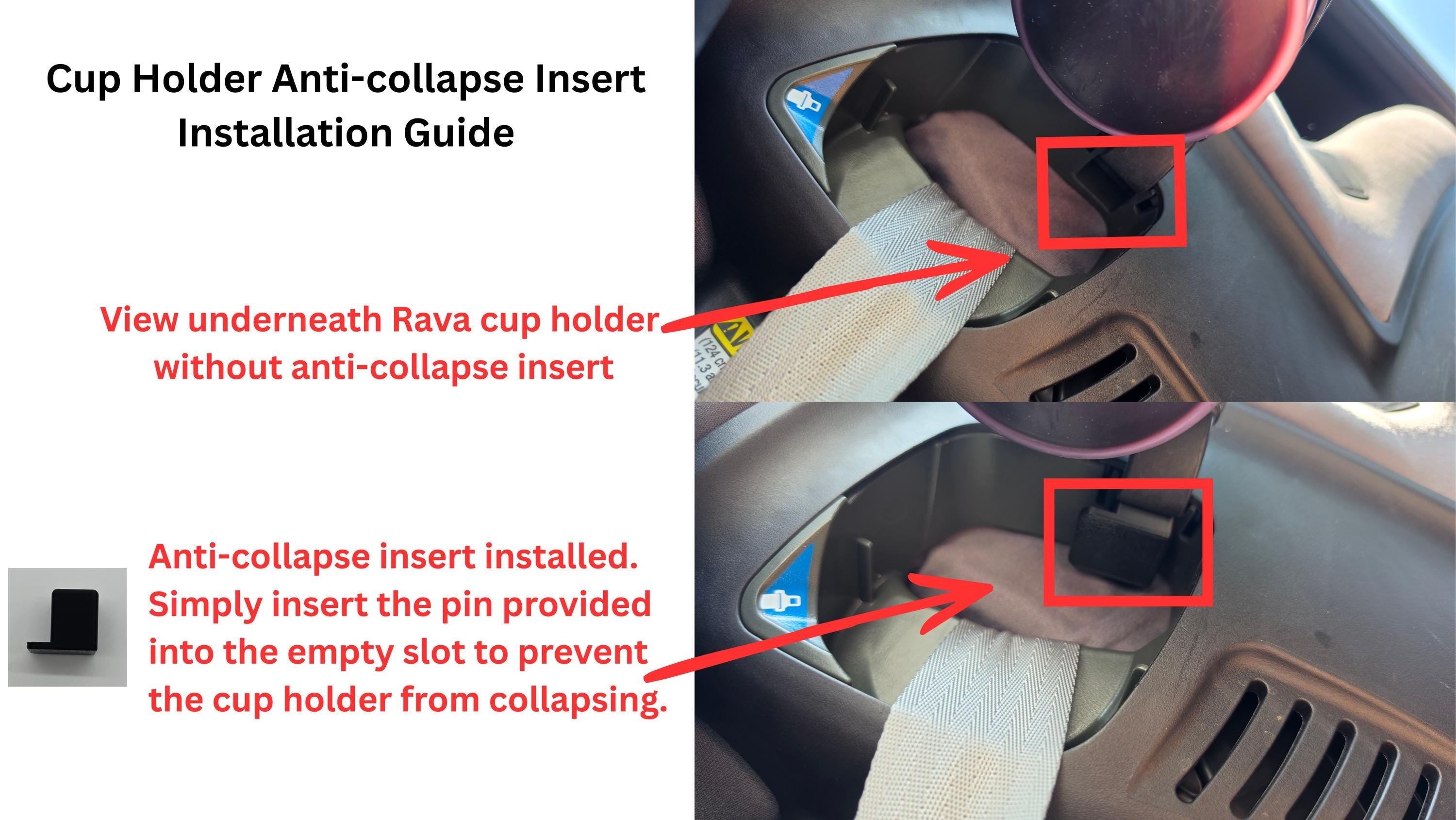 Anti-Collapse Pin For Nuna RAVA Cup Holder | Stop RAVA Cupholder From Falling Down