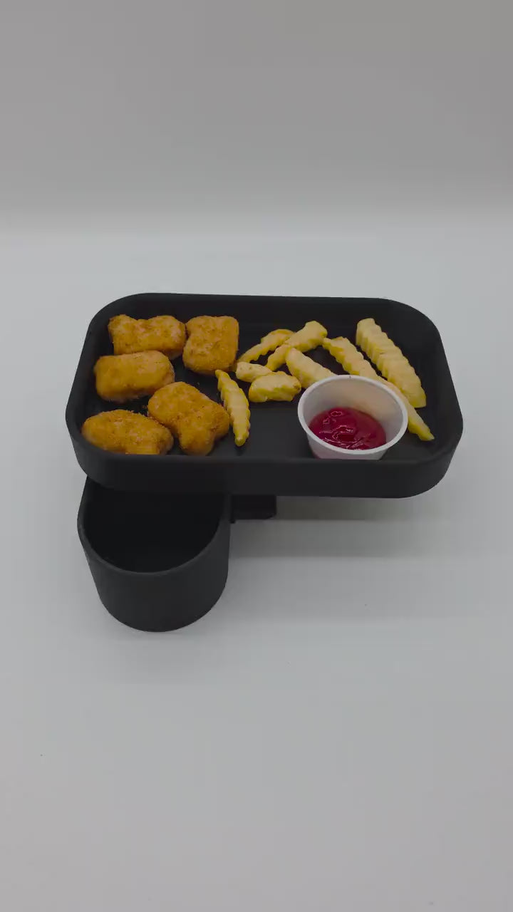 Nuna REVV Complete Cup Holder + Snack Tray Bundle | Fits Larger Cups | Toddler Car Seat Accessory